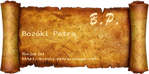 Bozóki Petra névjegykártya